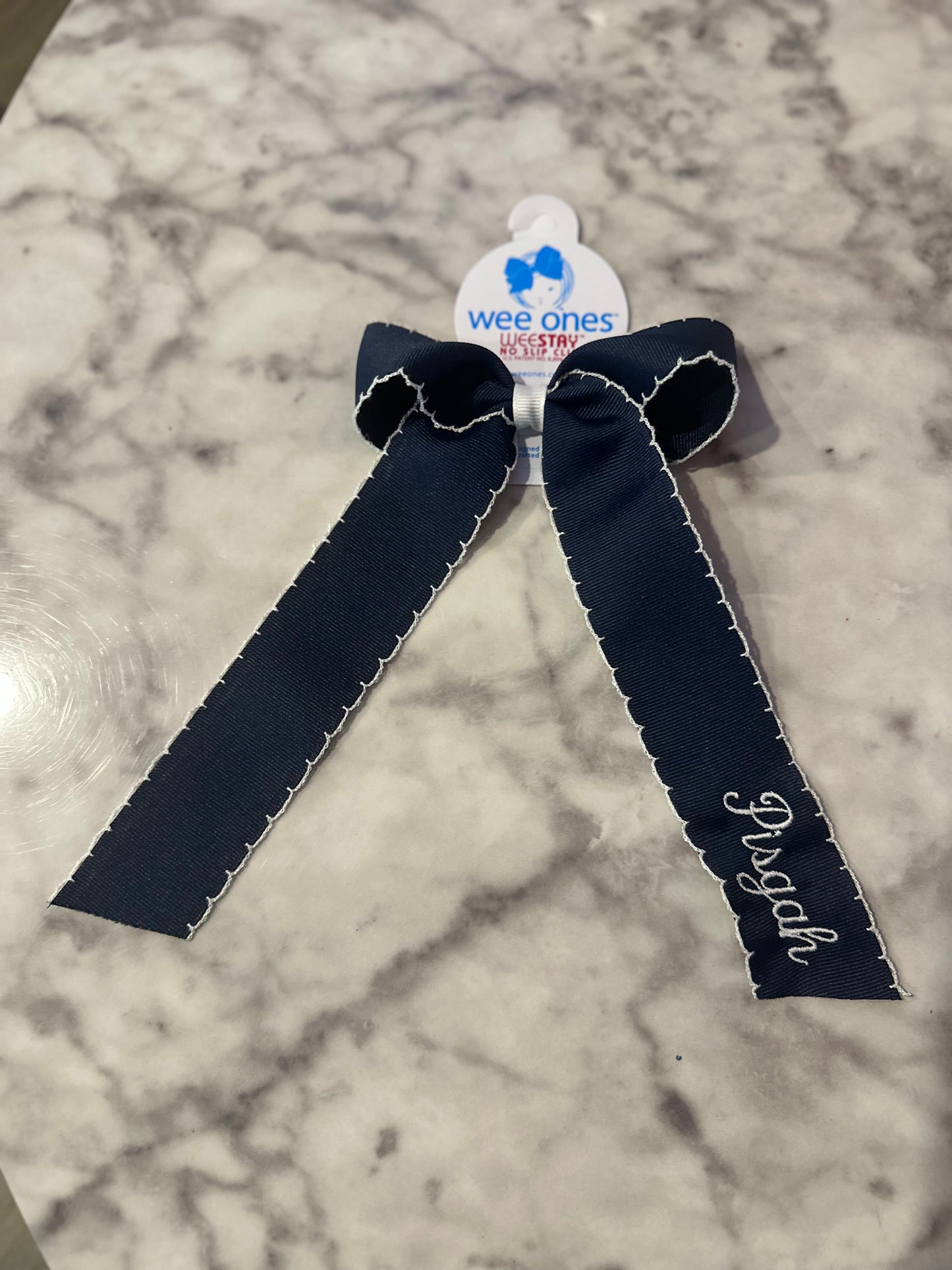 Pisgah Embroidered Long Streamer Bow