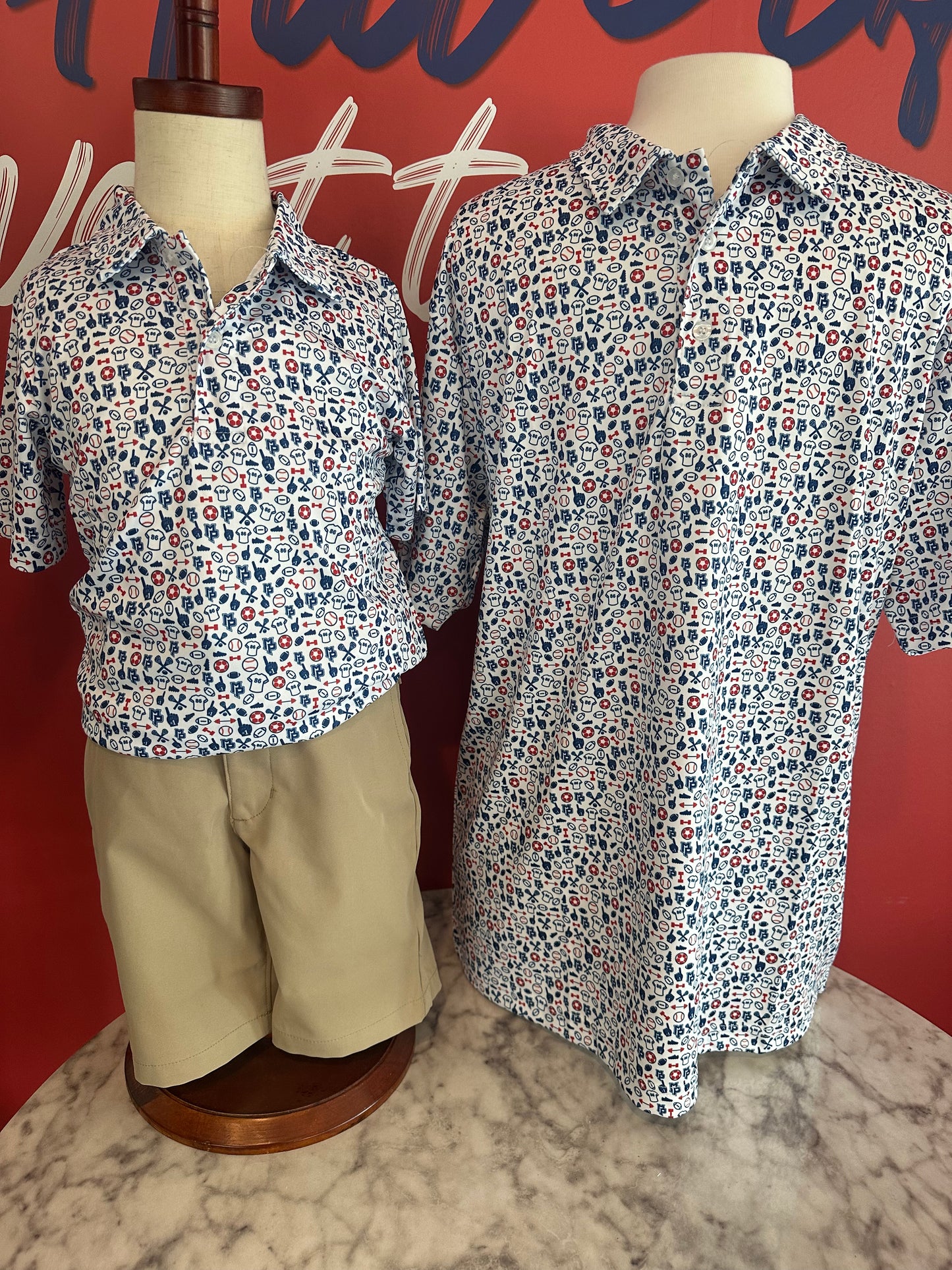 Custom MP Men's Motif Polo Shirt