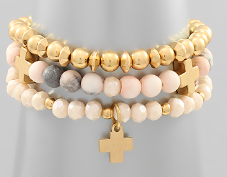 Cross & Multi Layer Bracelet