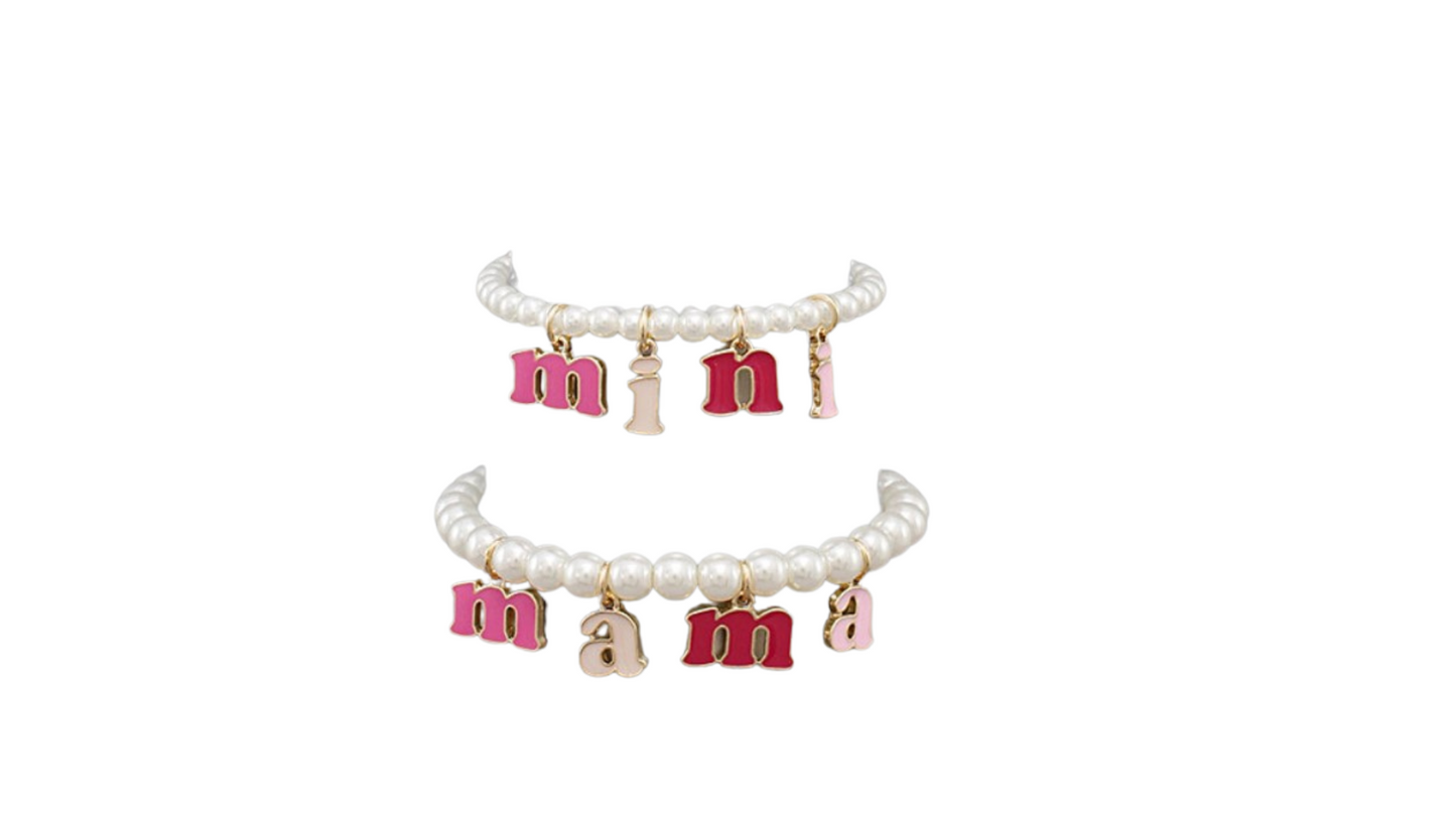 Mini & Mama Pearl Bracelet Set