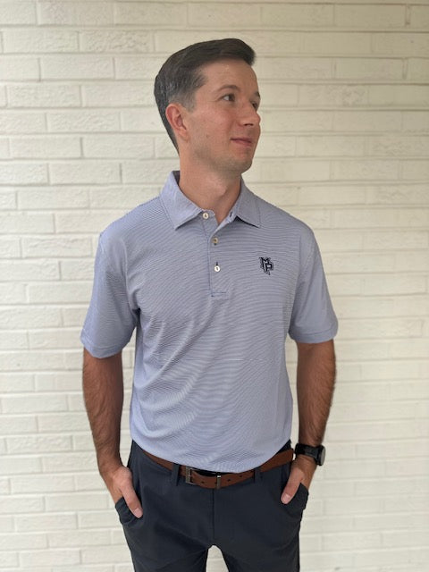 Men's Peter Millar Jubilee Stripe Stretch Jersey- Iron