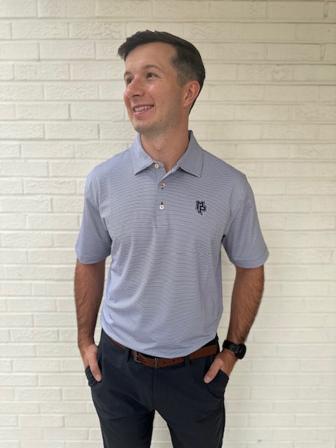 Men's Peter Millar Jubilee Stripe Stretch Jersey- Iron