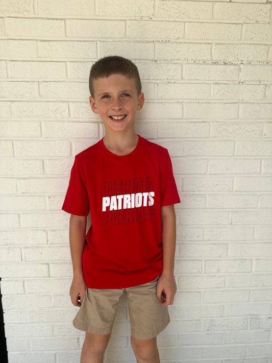 Youth Patriots Red Performance Dri Fit Tee