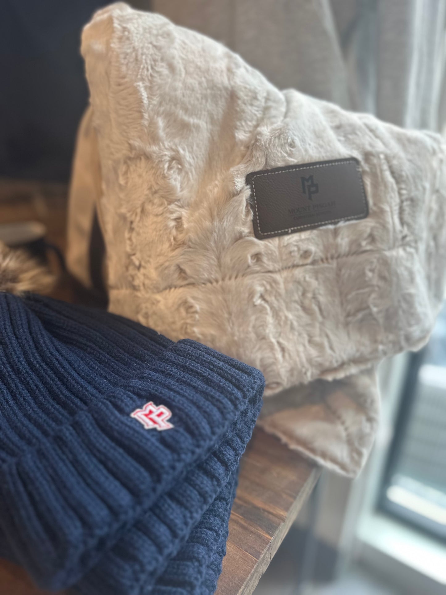 Navy MP Pom Pom Beanie
