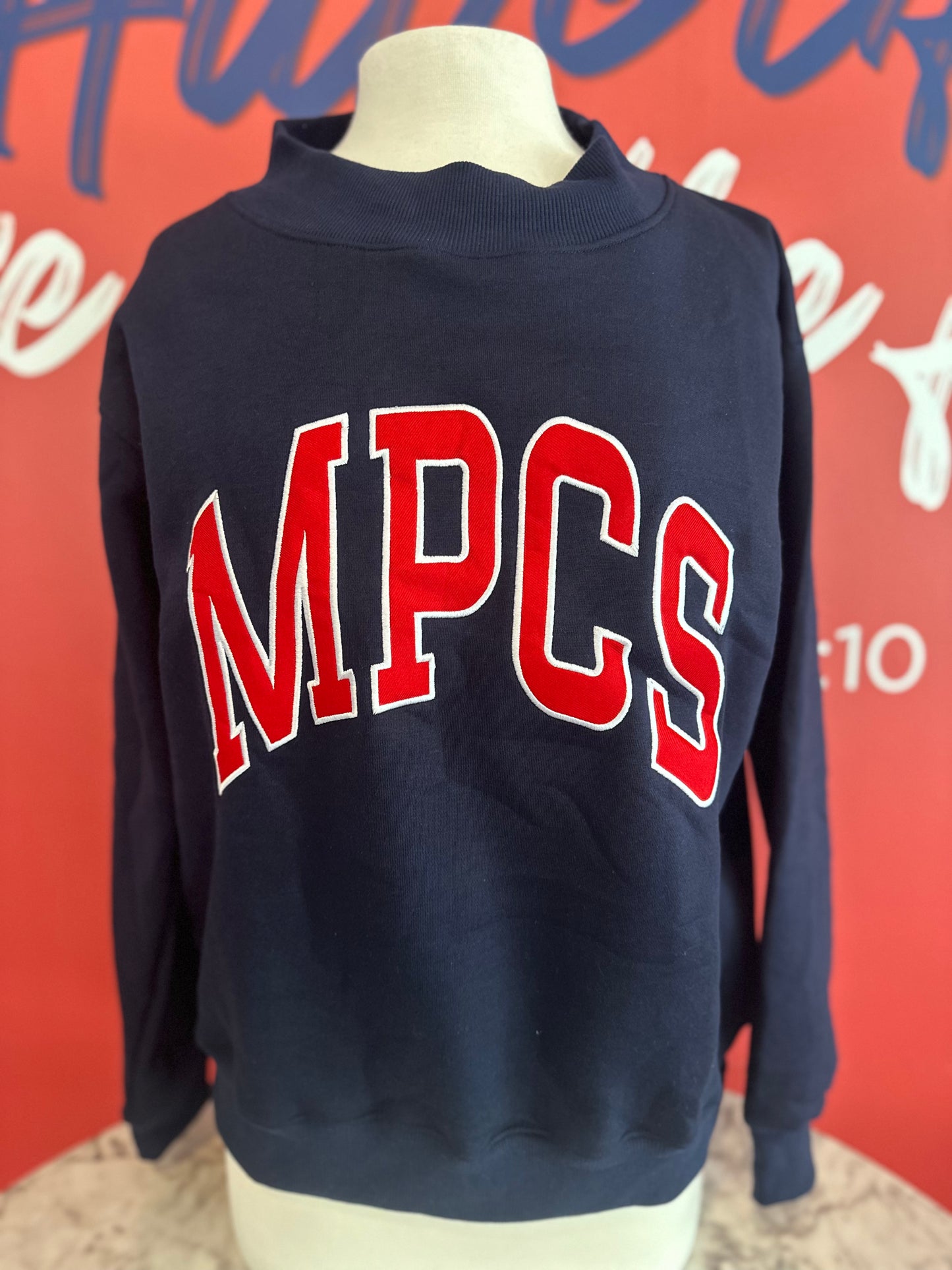 MPCS Emroidered Mockneck Sweatshirt