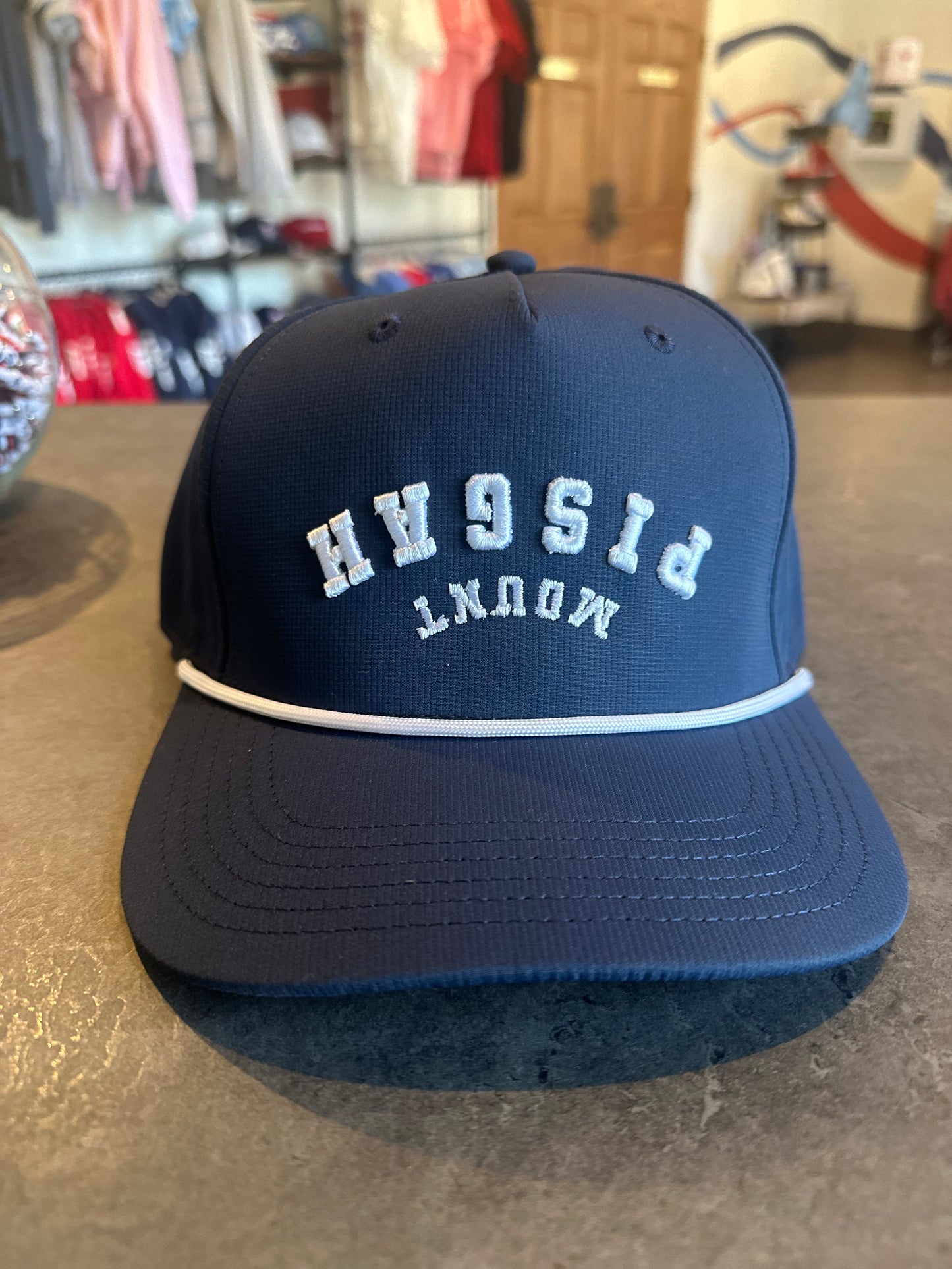 Embroidered Upside - Down Mount Pisgah Snapback Hat