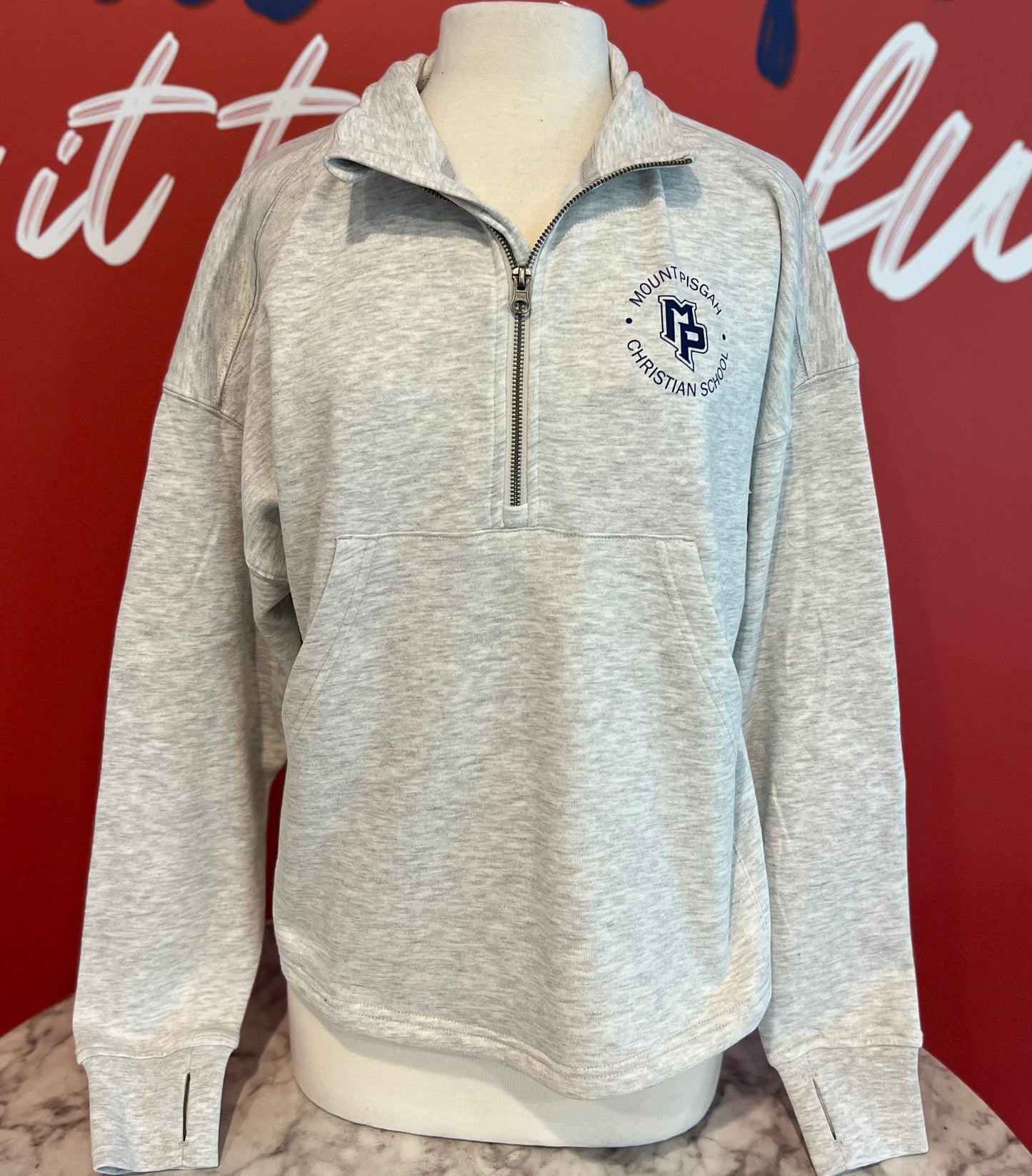 Women’s Classic Half-Zip – Heather Oatmeal