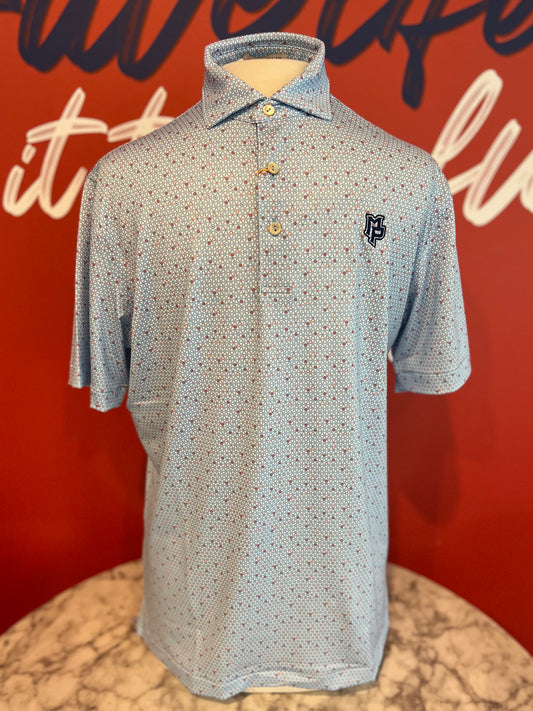 Peter Millar Men's Geo Performance Jersey Polo