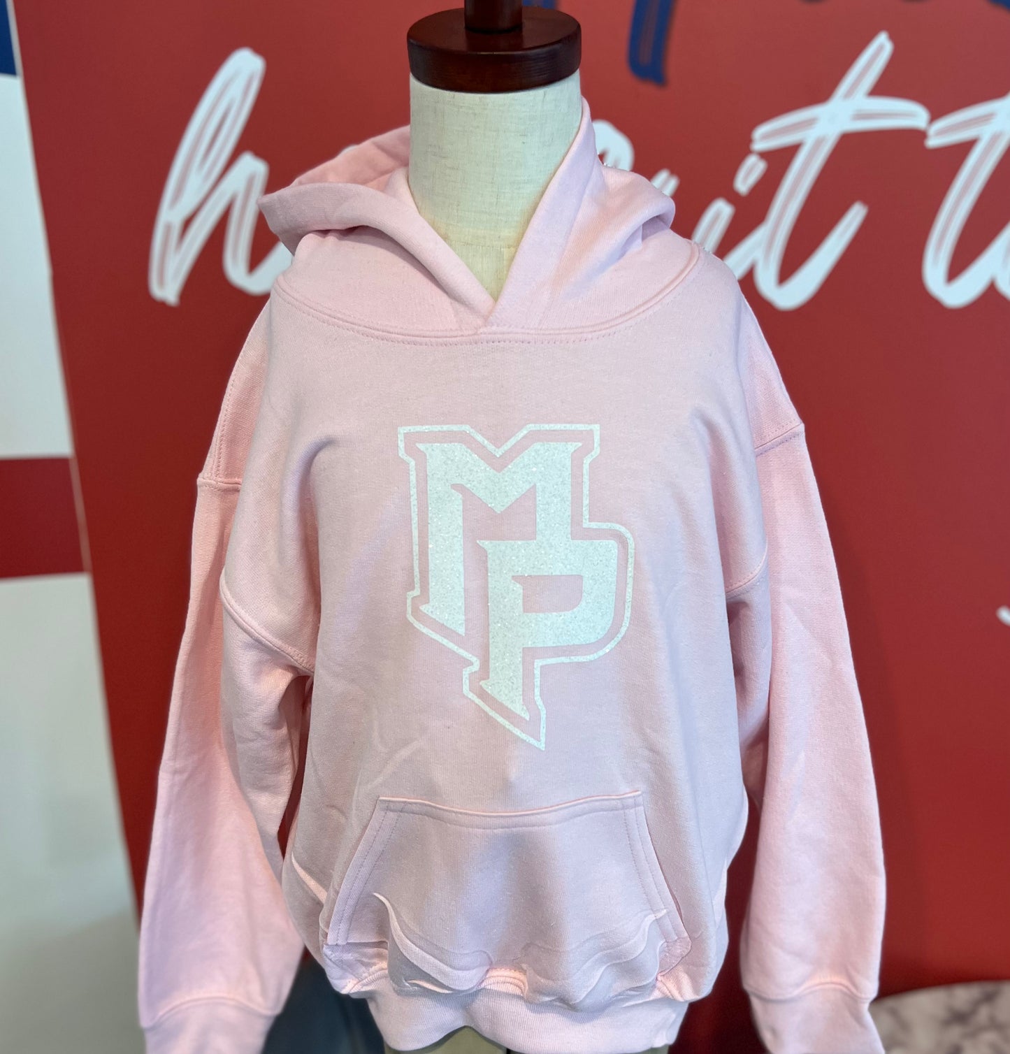 Youth Girl’s Pink Hoodie with Glitter MP