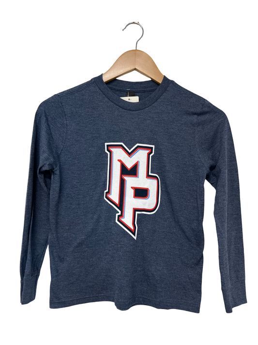 Youth Long Sleeve Heather Navy MP Spirit Shirt