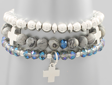 Cross & Multi Layer Bracelet