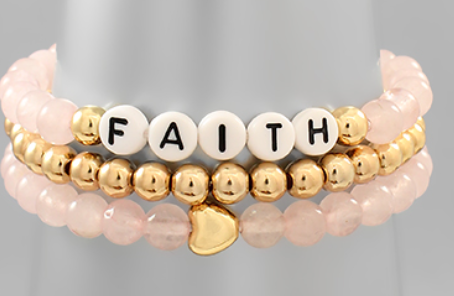 FAITH Stone & CCB Bracelet
