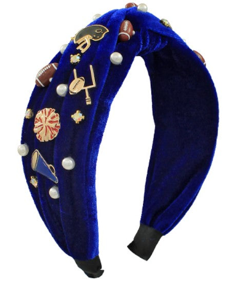 Football Themed Velvet Headband