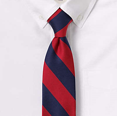 Red and Navy Striped Tie (1st-12th Grade)